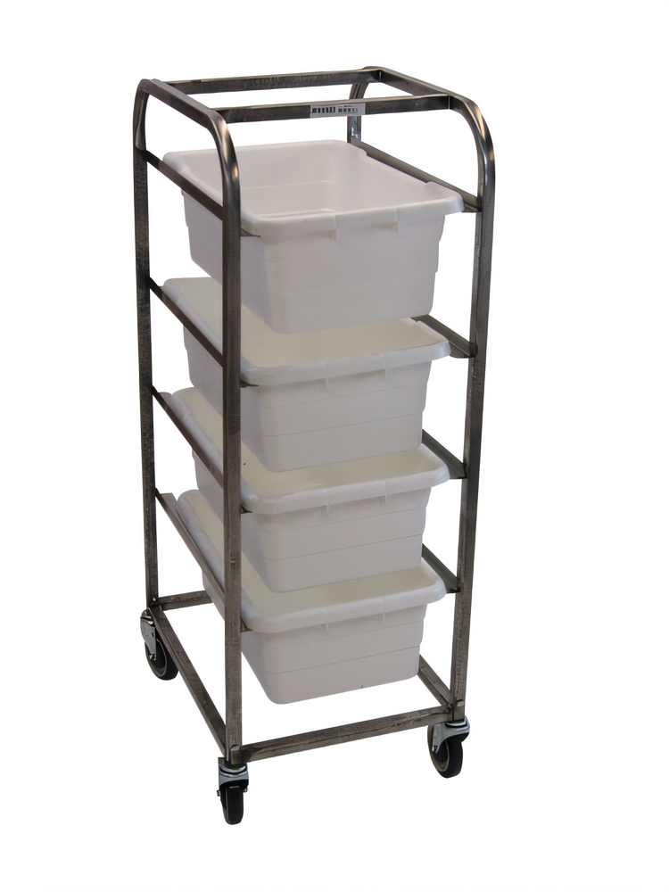 Product image #2 for Channel Manufacturing All-Welded Stainless Steel End-Load 4-Lug Rack with 5-Inch Swivel Stem Casters
