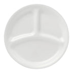 Thumbnail image #1 for Corelle Essentials Divided Round Vitrelle Glass Dinner Plate, 8-1/2 Inch, White, Case of 24