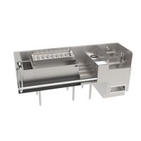 Krowne Taffer Command Station 80-Inch Underbar Bar Ice Bin with Cold Plate and Dual Hybrid Sink