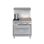 Thumbnail image #1 for Koolmore KM-CRG36-LP 36-Inch Liquid Propane Commercial Gas Range with 2 Burners, 24-Inch Griddle, Standard Oven and Stainless Steel Exterior