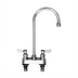 Thumbnail image #1 for Fisher 4-Inch Centers Deck-Mount Manual Faucet with 6-Inch Swivel Gooseneck Spout, Lever Handles, Low-Lead Brass