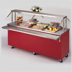 Thumbnail image #1 for Dinex DXPR4ST Mobile Modular Solid Top Serving Counter, 60 x 30 x 36 in, Stainless Steel Top, Enclosed Base