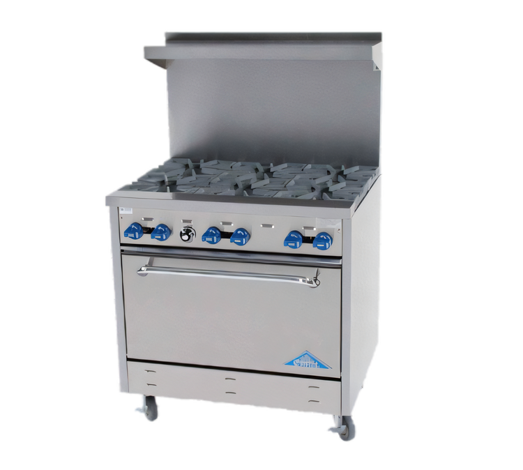 Product image #1 for Comstock-Castle F330 36-Inch Commercial Gas Range with 6 Open Burners and Standard Oven