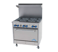Comstock-Castle F330 36-Inch Commercial Gas Range with 6 Open Burners and Standard Oven