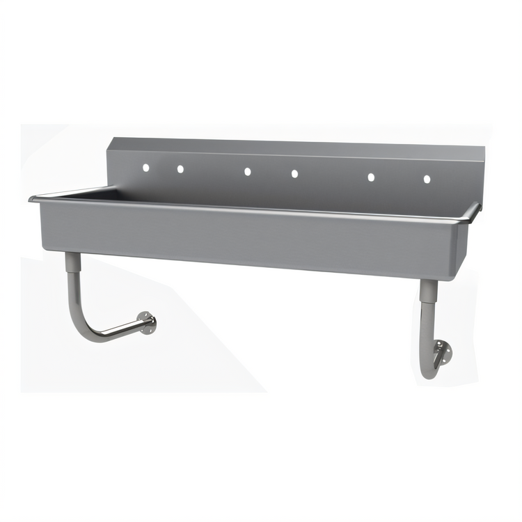Product image #1 for Advance Tabco 60-Inch Wall-Mounted Multiwash ADA Hand Sink with 3 Gooseneck Faucets