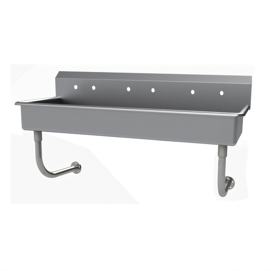 Product image #1 for Advance Tabco 60-Inch Wall-Mounted Multiwash ADA Hand Sink with 3 Gooseneck Faucets