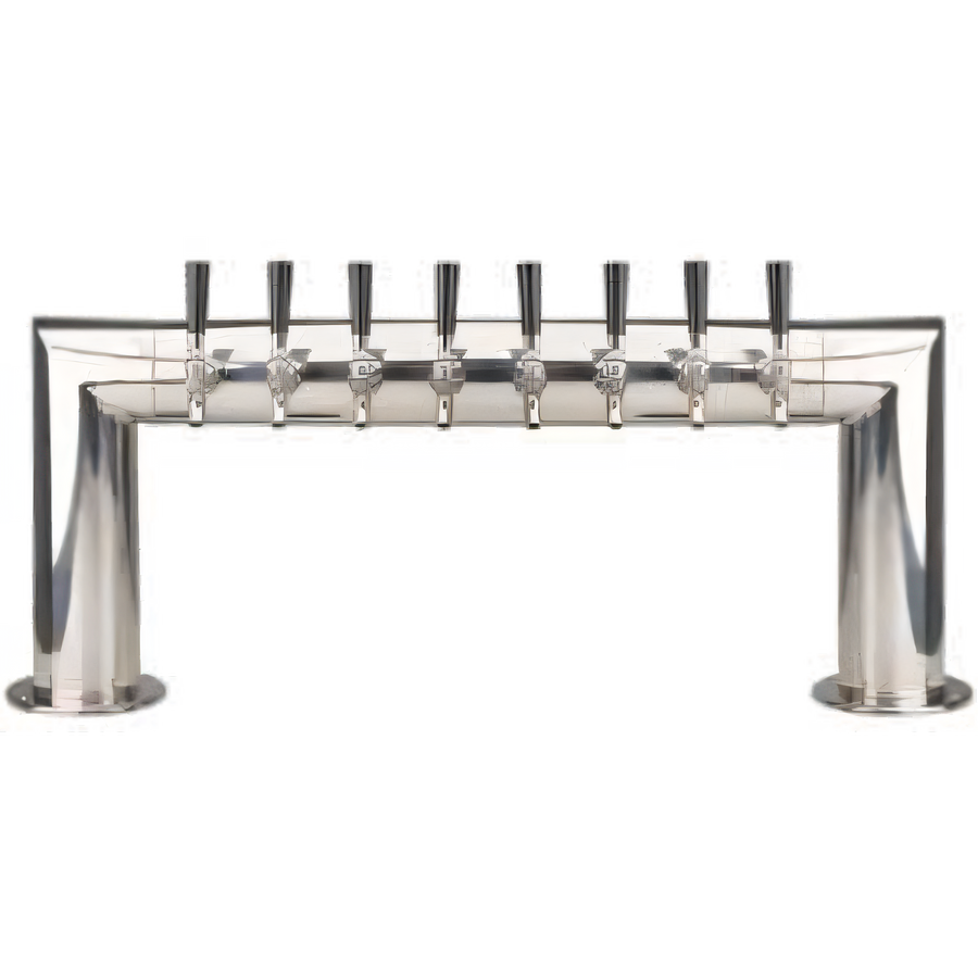 Product image #1 for Pass-Thru Countertop Air-Cooled Draft Beer Tower with 8 Faucets, Polished Stainless Steel