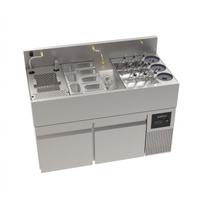 Krowne MoveWell 48-Inch Adaptive Station Bin with Ultra-Low-Profile Refrigerated Base