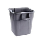 Thumbnail image #1 for Rubbermaid Commercial Products BRUTE FG352600GRAY 28-Gallon Square Gray Plastic Trash Container Without Lid Case of 6
