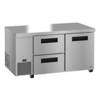 Thumbnail image #1 for Hoshizaki Steelheart ULR60B-D2 60-Inch Two-Section Undercounter Refrigerator, One Solid Door, Two Drawers, Stainless Steel, 17.22 Cu. Ft.