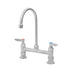 Thumbnail image #1 for EverSteel Stainless Steel Double Pantry Deck-Mount Faucet, 8-Inch Centers, Swivel/Rigid Gooseneck Spout
