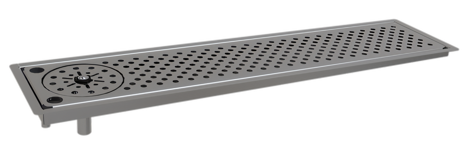 Product image #1 for Glastender 30-Inch Drop-In Rinser Faucet Drain Tray with 1/2-Inch Drain