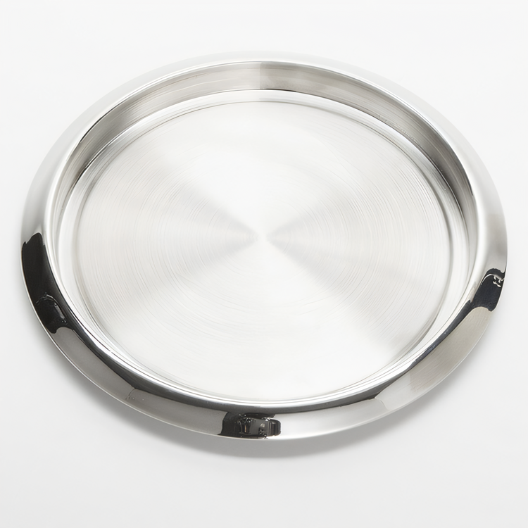 Product image #1 for 11-Inch Round Stainless Steel Bar Tray