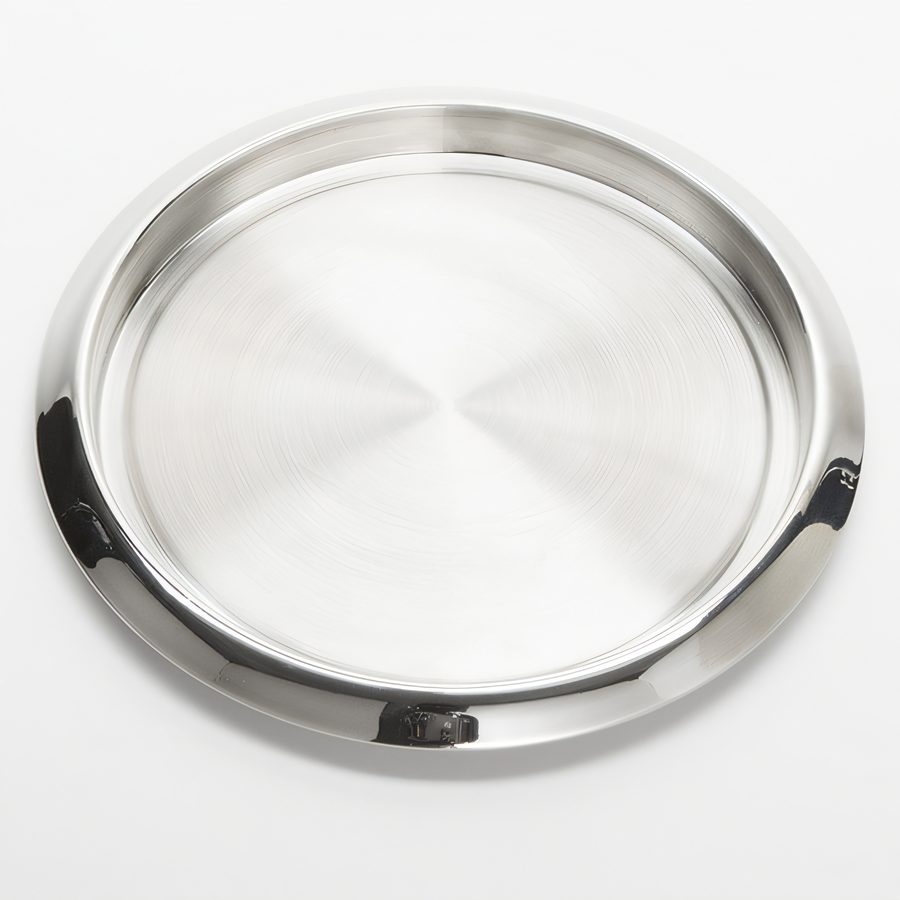 Product image #1 for 11-Inch Round Stainless Steel Bar Tray