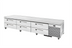 Thumbnail image #1 for True 110-Inch Refrigerated Chef Base with 6 Locking Drawers and Stainless Steel V-Edge Top