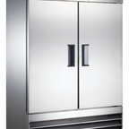 Thumbnail image #1 for Hurakan by Equip.me 54-Inch 2-Section Reach-In Freezer with 2 Solid Doors, Self-Contained, Bottom-Mounted, Stainless Steel