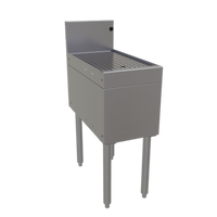 Glastender Freestanding Underbar Stainless Steel Drainboard, 12 x 24 Inches, 7-Inch Splash