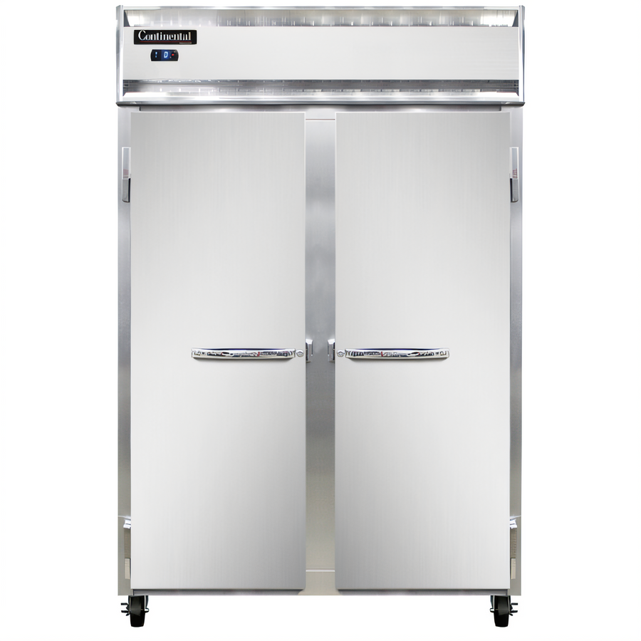 Product image #1 for Continental Refrigerator 2FSN 2-Section Shallow Depth Reach-In Freezer with Solid Doors