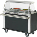 Thumbnail image #1 for Dinex Mealtime Xpress™ DXCMTXHH Mobile Heated Delivery Cart, 2 Convection Compartments, 16 Full-Size Pan Capacity, Stainless Steel, 120V