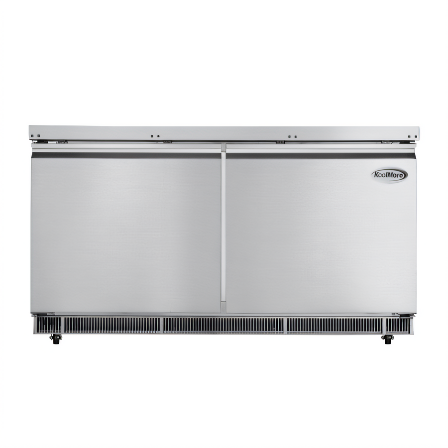 Product image #1 for KoolMore 60-Inch Commercial Refrigerated Prep Station Cold Table, 2-Door, 12-Pan Capacity