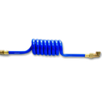 Thumbnail image #1 for Dormont Manufacturing 71-1128-72 Spiral Polyurethane Hose Assembly, 1/4" ID, 72" Length, Brass Male x Female Elbow