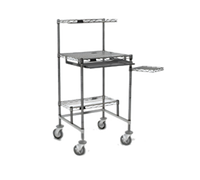 Eagle Group Stainless Steel Mobile Computer Workstation with Keyboard Drawer and Polyurethane-Tread Casters, 30 x 30 x 53-3/8 Inches