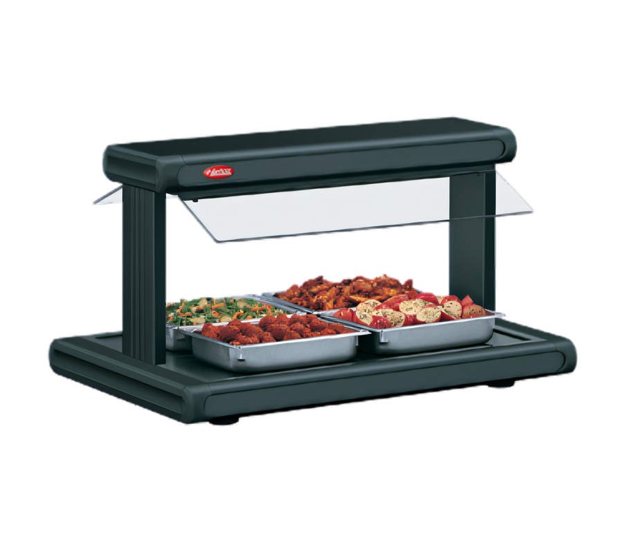 Product image #1 for Hatco Glo-Ray® 60-Inch Countertop Pass-Thru Buffet Warmer with Heated Base, Double Acrylic Sneeze Guards and 4-Pan Capacity
