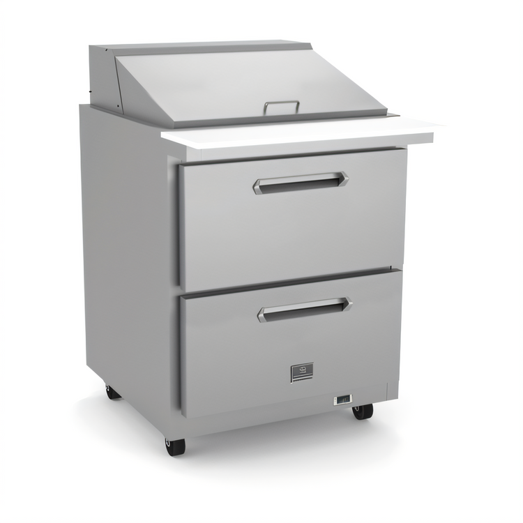 Product image #1 for Kelvinator Commercial 29-Inch 1-Section 2-Drawer Mega Top Refrigerated Sandwich/Salad Prep Table, 12-Pan Top