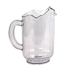 Thumbnail image #1 for Crestware P60SP 60 oz Clear Poly Pitcher with 3-Spout Ice Guard and Large Service Handle Case of 12