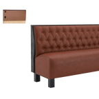 Thumbnail image #1 for ATSMFG ATS AT&S-ASWB-K36-BT GR8 Kevin Wall Booth, 36" high, Sewn Button-tuft back, removable sinuous spring seat with connecting links, upholstered