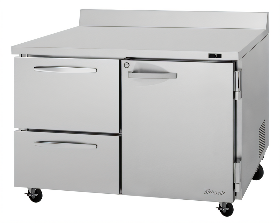 Product image #1 for Turbo Air PRO Series 48-1/4-Inch Two-Section Worktop Freezer with 1 Door and 2 Drawers, 12.8 Cu. Ft.
