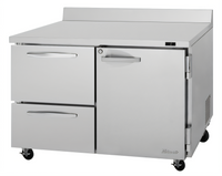 Turbo Air PRO Series 48-1/4-Inch Two-Section Worktop Freezer with 1 Door and 2 Drawers, 12.8 Cu. Ft.