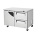 Thumbnail image #1 for Turbo Air Super Deluxe Two-Section Undercounter Freezer with Door and Drawers, 48-1/2 Inch, Stainless Steel