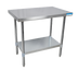 Thumbnail image #1 for BK Resources 72-Inch x 18-Inch 430 Stainless Steel Work Table with Galvanized Undershelf
