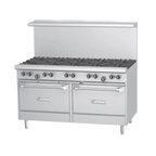 Thumbnail image #1 for Garland US Range U Series Ranges U60-6G24CC 60-Inch Gas Restaurant Range with 6 Open Burners, 24-Inch Griddle, and 2 Convection Ovens