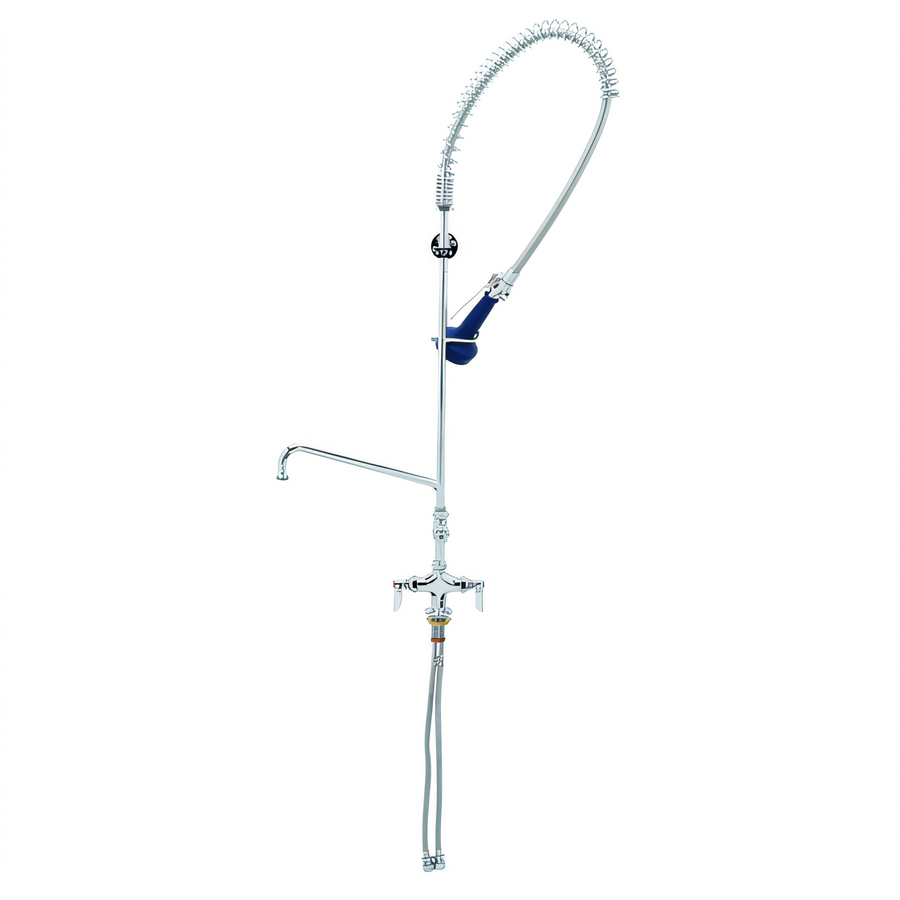 Product image #1 for T&S Brass EasyInstall Single-Hole Deck Mount Pre-Rinse Unit with 8-Inch Add-On Faucet and 0.65 GPM Spray Valve