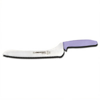 Dexter Russell Sani-Safe 9-Inch Offset Scalloped Sandwich Knife with Purple Handle