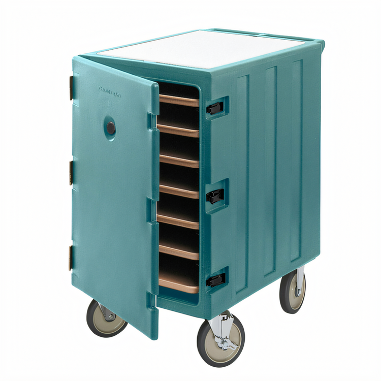 Product image #2 for Cambro Camcart Insulated Tray and Sheet Pan Transport Cart with Removable Cutting Board, 7-Tray Capacity, Slate Blue