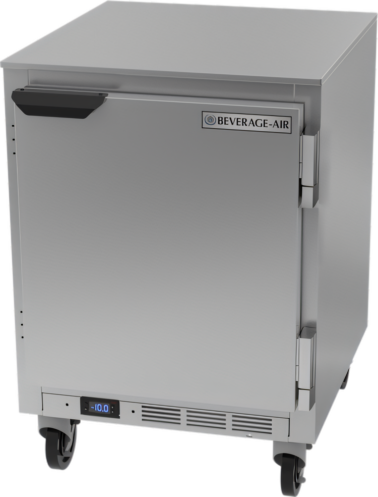 Product image #1 for Beverage-Air UCF24HC One-Section Shallow-Depth Undercounter Freezer, 24 Inch Wide, Solid Door, 4.53 Cu. Ft.