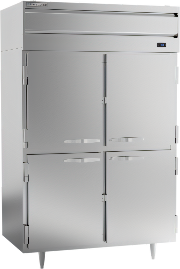 Product image #1 for Beverage-Air P Series Two-Section Top-Mount Reach-In Freezer with 4 Half-Solid Doors, 44.57 Cu. Ft.
