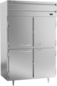 Beverage-Air P Series Two-Section Top-Mount Reach-In Freezer with 4 Half-Solid Doors, 44.57 Cu. Ft.