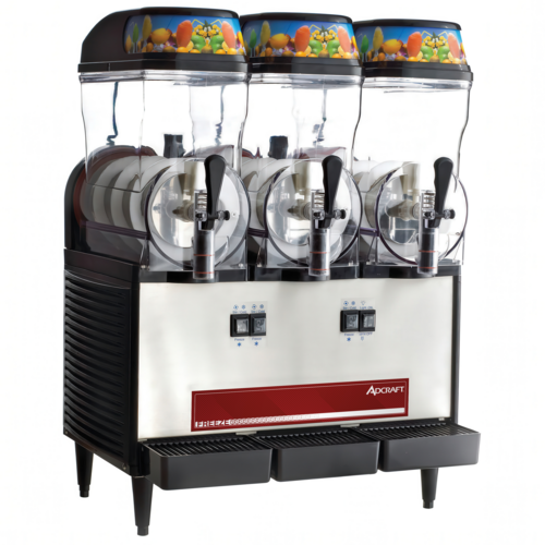Product image #1 for Adcraft Triple 3-Gallon Bowl Frozen Granita/Slush Machine, Black/Stainless Steel