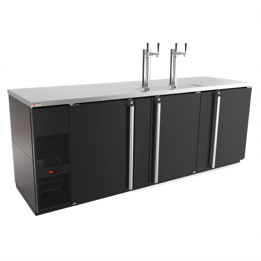 Product image #1 for Pro-Line E-Series Three-Section Draft Beer Cooler, 95.5-Inch Wide, 5-Keg Capacity, Black