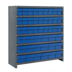 Thumbnail image #1 for Quantum CL1839-624 Closed Heavy-Duty Wire Shelving Unit with 7 Shelves and 45 Bins, 36 x 18 x 39 Inches