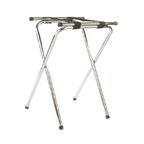 Thumbnail image #1 for Crestware CTS Tubular Folding Chrome-Plated Tray Stand with Extra-Thick Nylon Straps and Double Tray Stay Bars Case of 6
