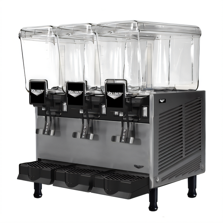 Product image #1 for Vollrath 3-Bowl Countertop Refrigerated Beverage Dispenser with Fountain Spray Circulation and 3.17-Gallon Bowls
