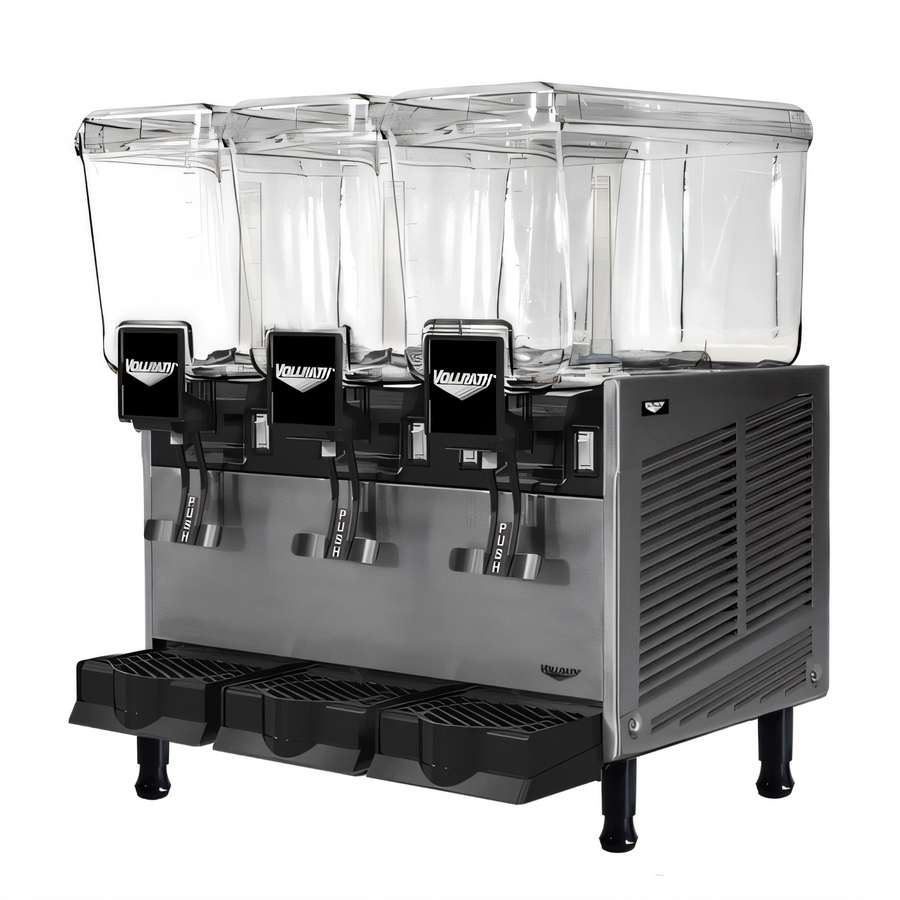 Product image #1 for Vollrath 3-Bowl Countertop Refrigerated Beverage Dispenser with Fountain Spray Circulation and 3.17-Gallon Bowls
