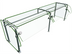 Thumbnail image #1 for Hatco Flav-R-Shield ES90-72 72-Inch 2-Bay Self-Service Tempered Glass Sneeze Guard