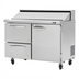 Thumbnail image #1 for Turbo Air PRO Series 48-Inch Two-Section Sandwich/Salad Prep Table with 12-Pan Top, 1 Door, and 2 Drawers