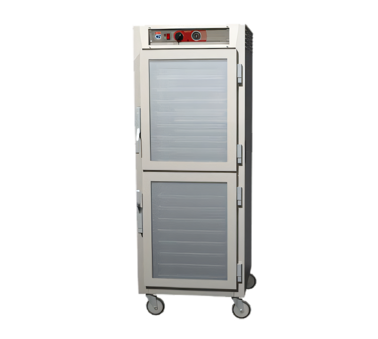 Product image #1 for Metro C5 6 Series Insulated Full-Height Mobile Heated Holding Cabinet with Dutch Clear Glass Doors, 34-Pan Capacity
